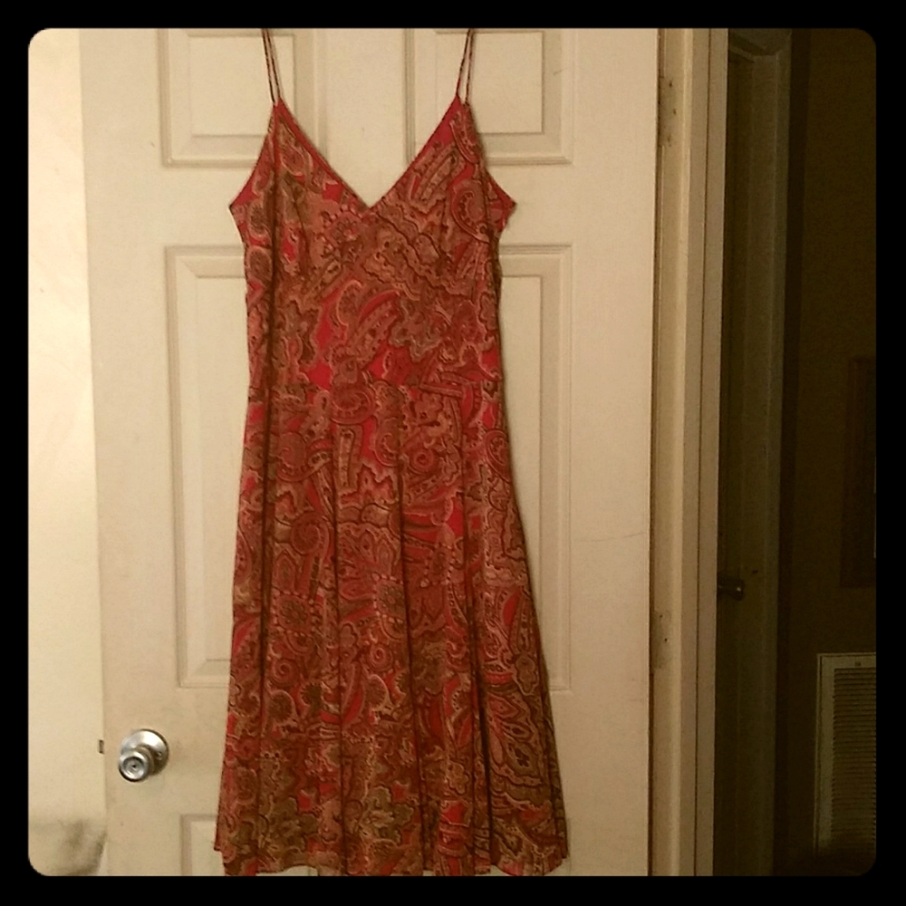 Paisley print dress.